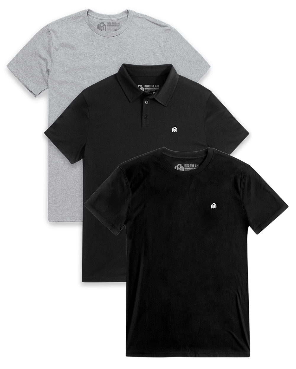 Custom 3 Pack Basic Tee, Polo, Active Tee - Branded