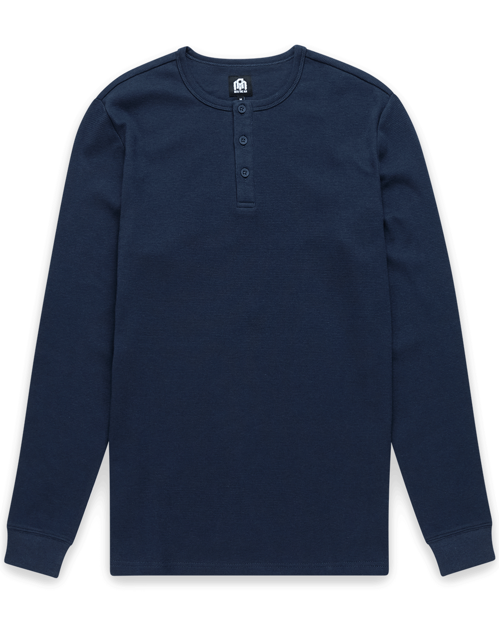 Long Sleeve Waffle Knit Henley