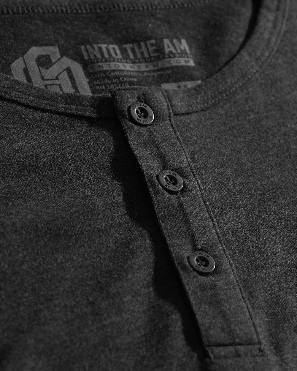 Long Sleeve Henley Tee - Branded