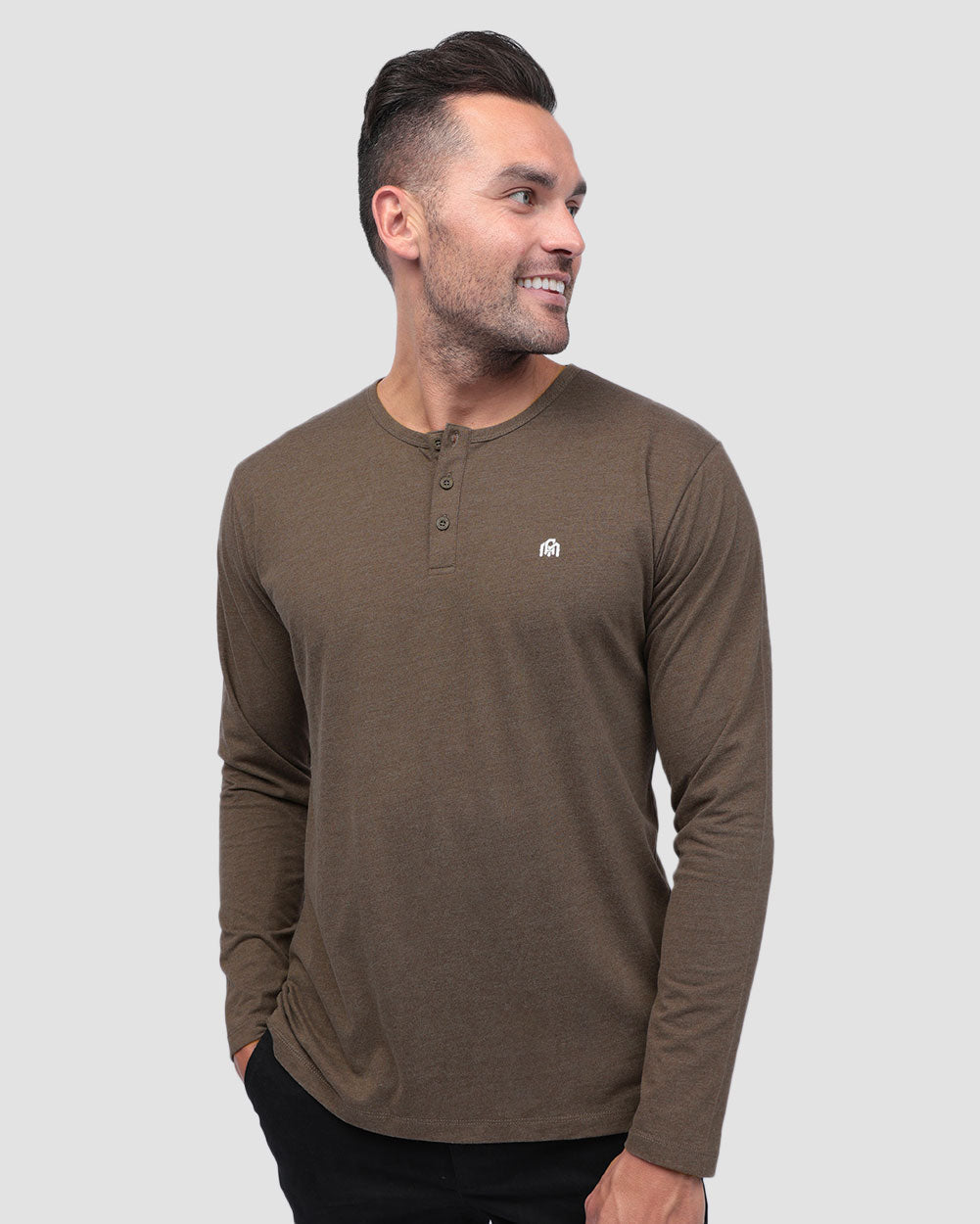 2 Pack Long Sleeve Henley Tee - Branded