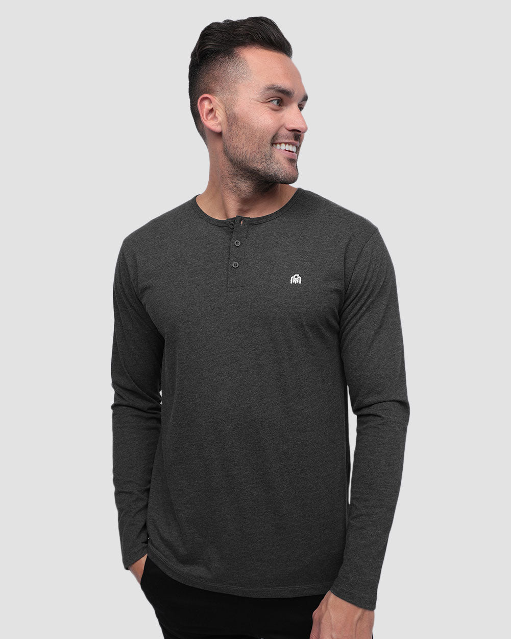 2 Pack Long Sleeve Henley Tee - Branded