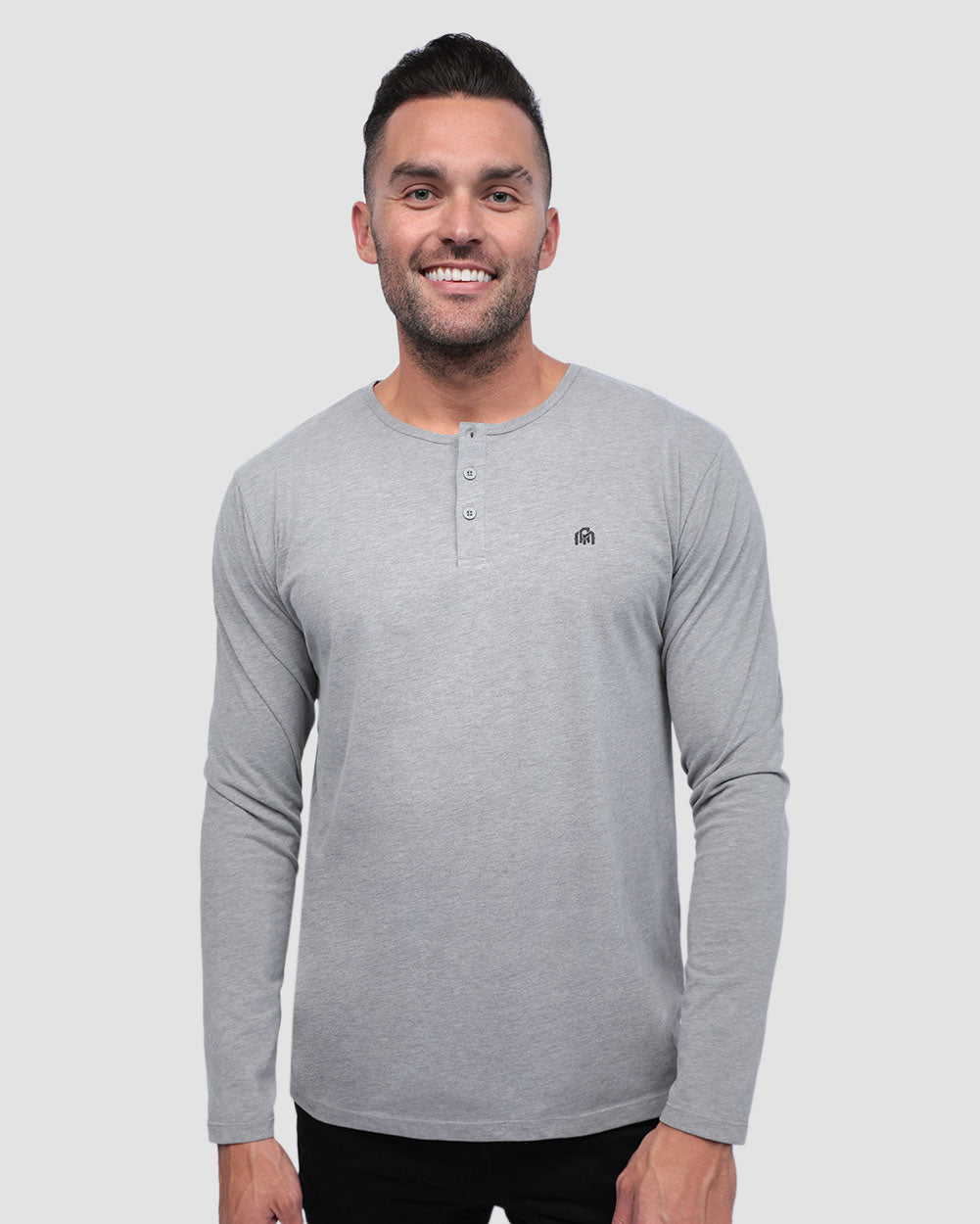 2 Pack Long Sleeve Henley Tee - Branded