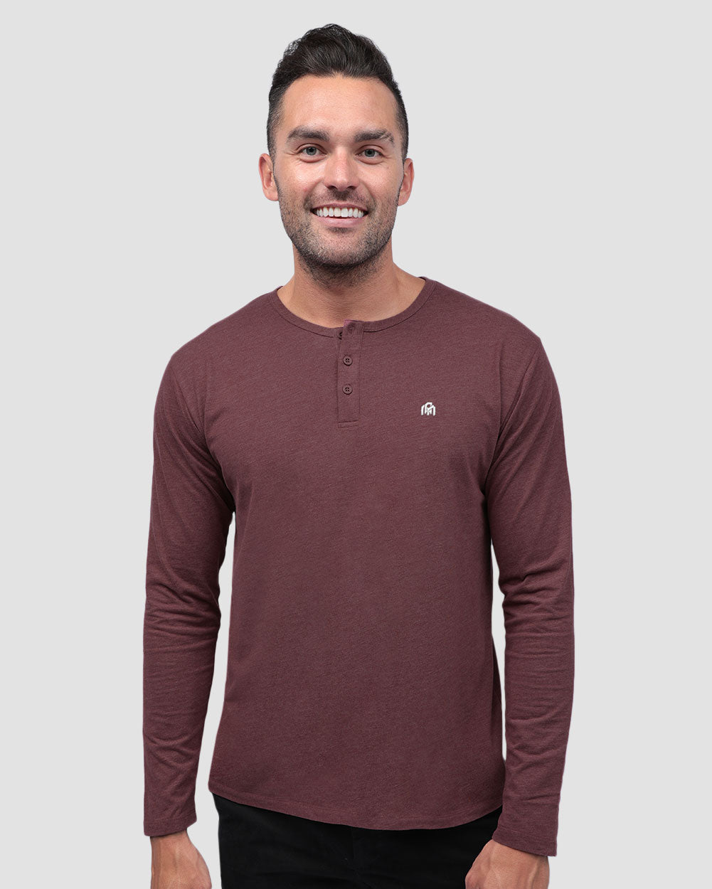 2 Pack Long Sleeve Henley Tee - Branded