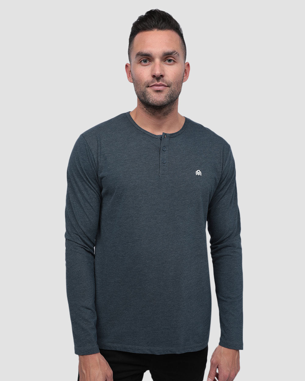 2 Pack Long Sleeve Henley Tee - Branded