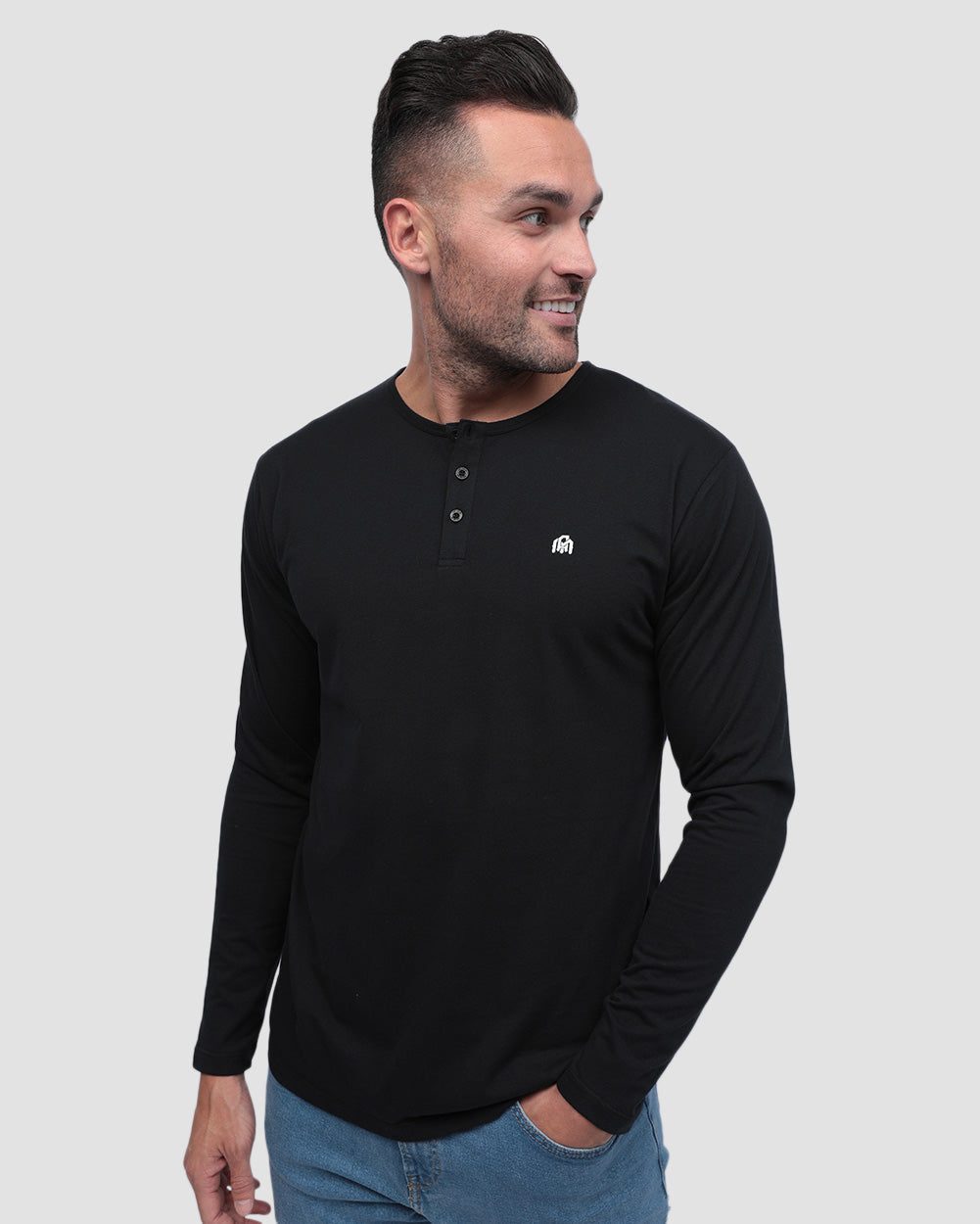 2 Pack Long Sleeve Henley Tee - Branded