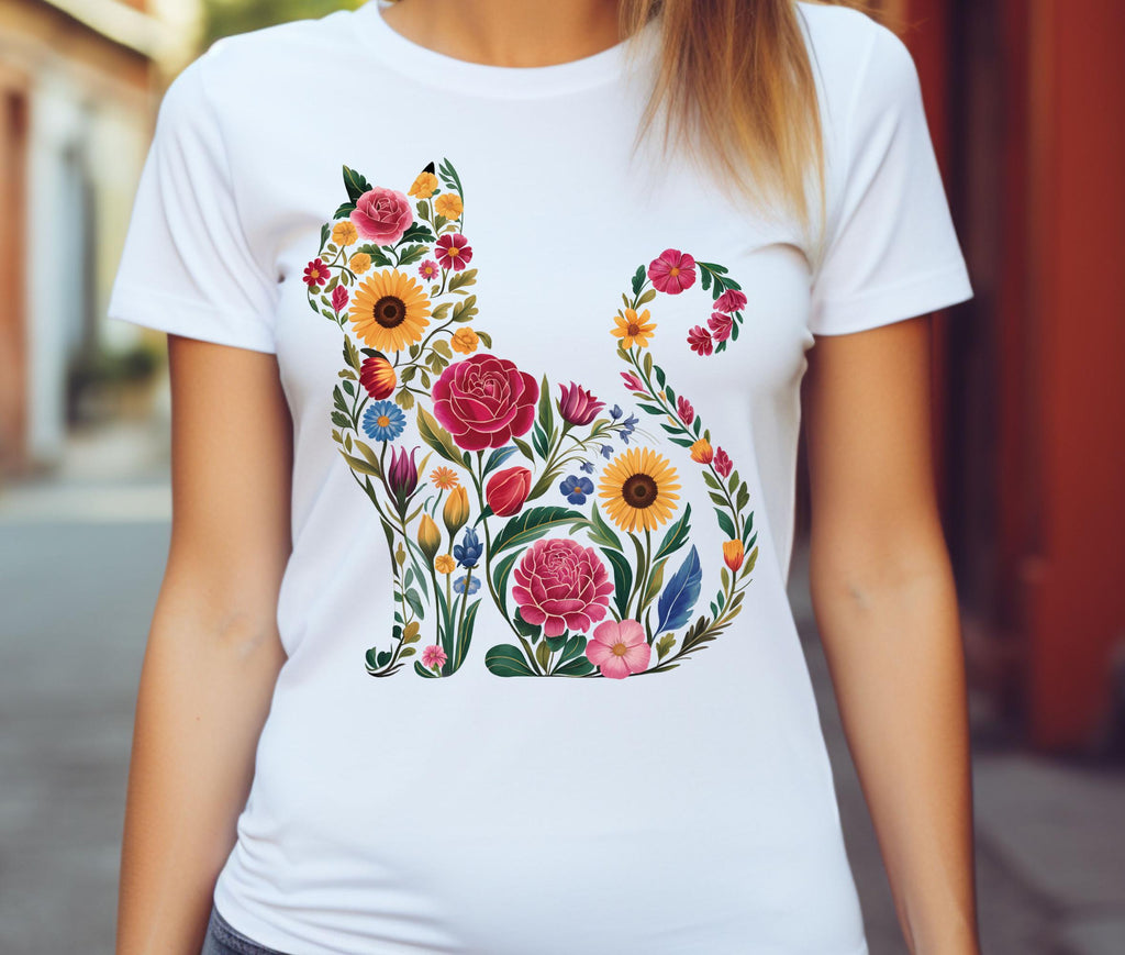 Flower Cat PNG Sublimation Design