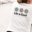 Life Is Good Preppy Daisy PNG & Digital Graphics
