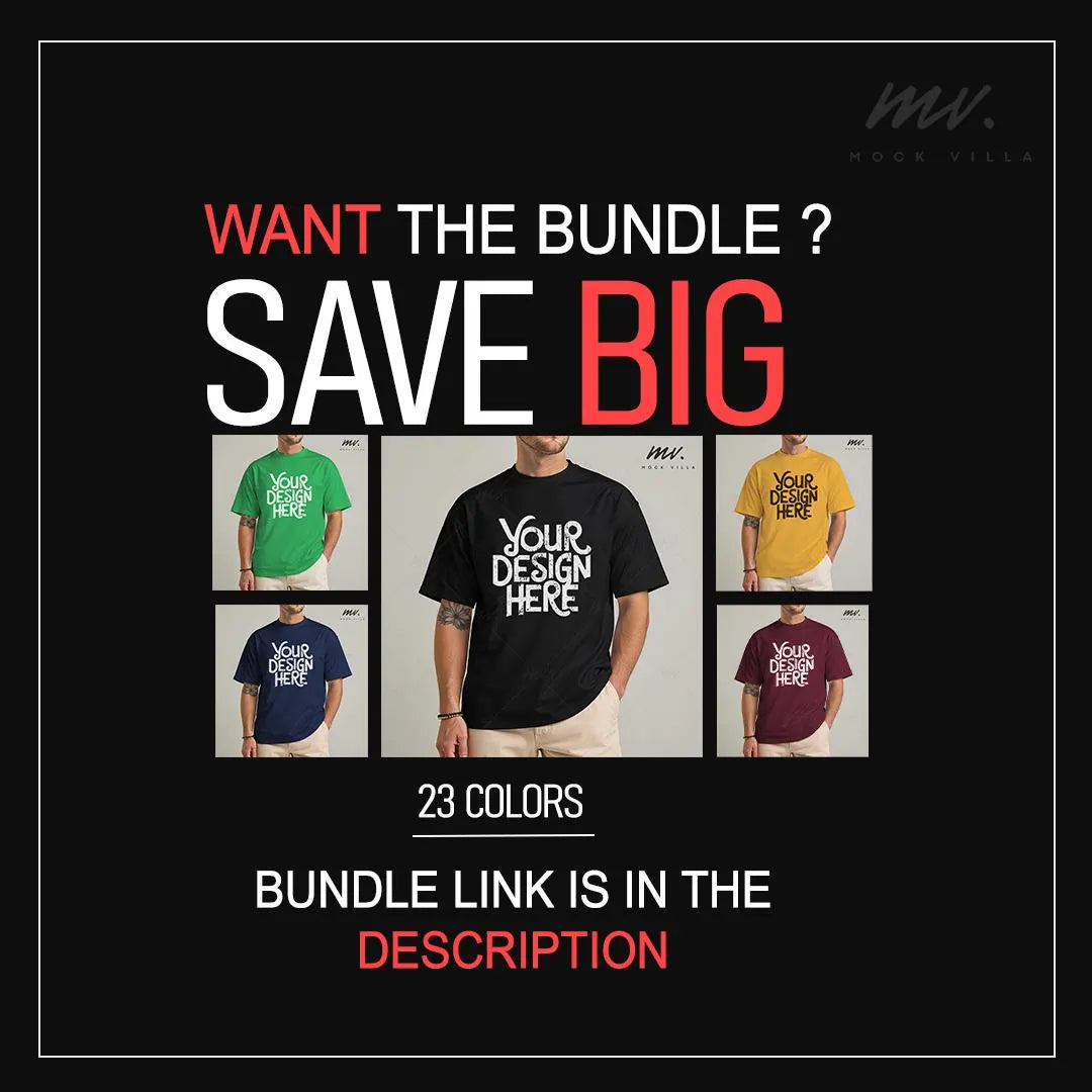 Gildan 5000 Black Tee Mockup PNG