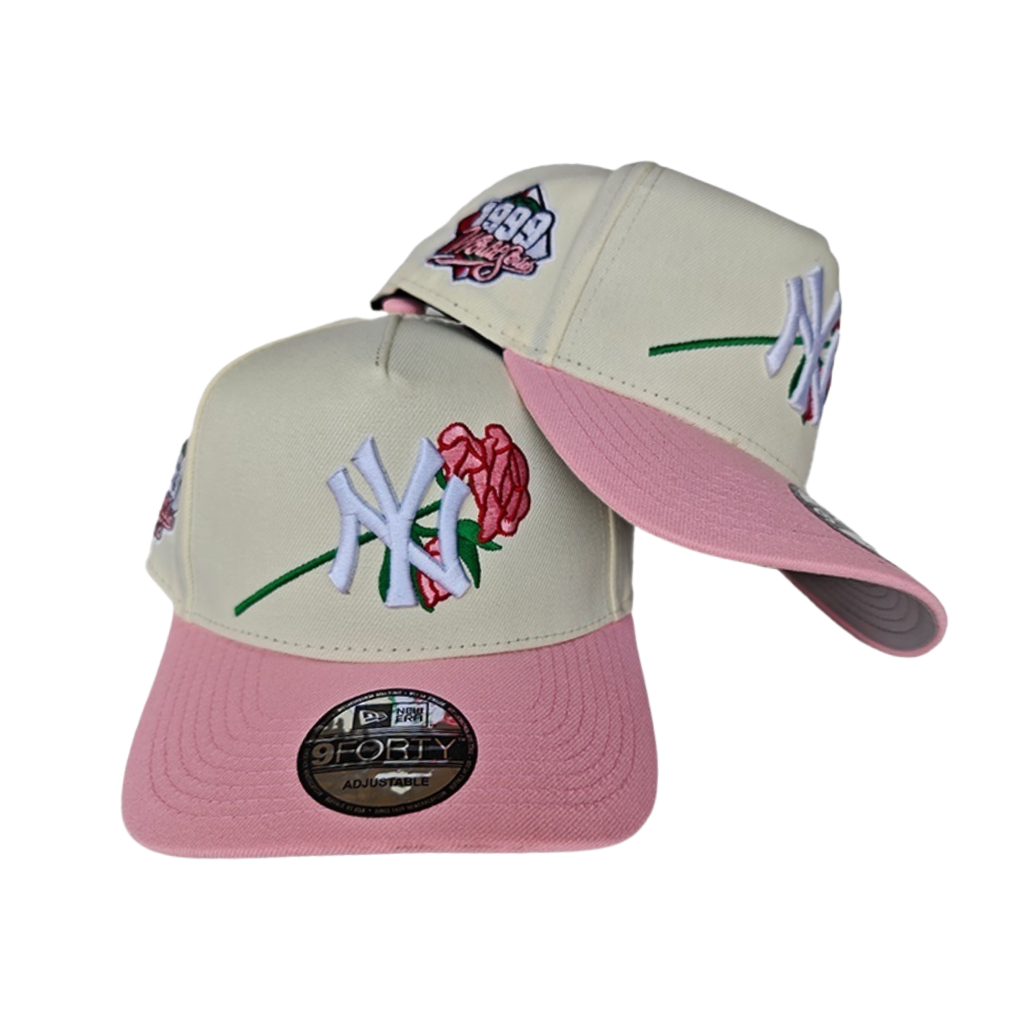 Yankees Rose 1999 World series New Era 9FIFTY White & Pink Snapback Hat