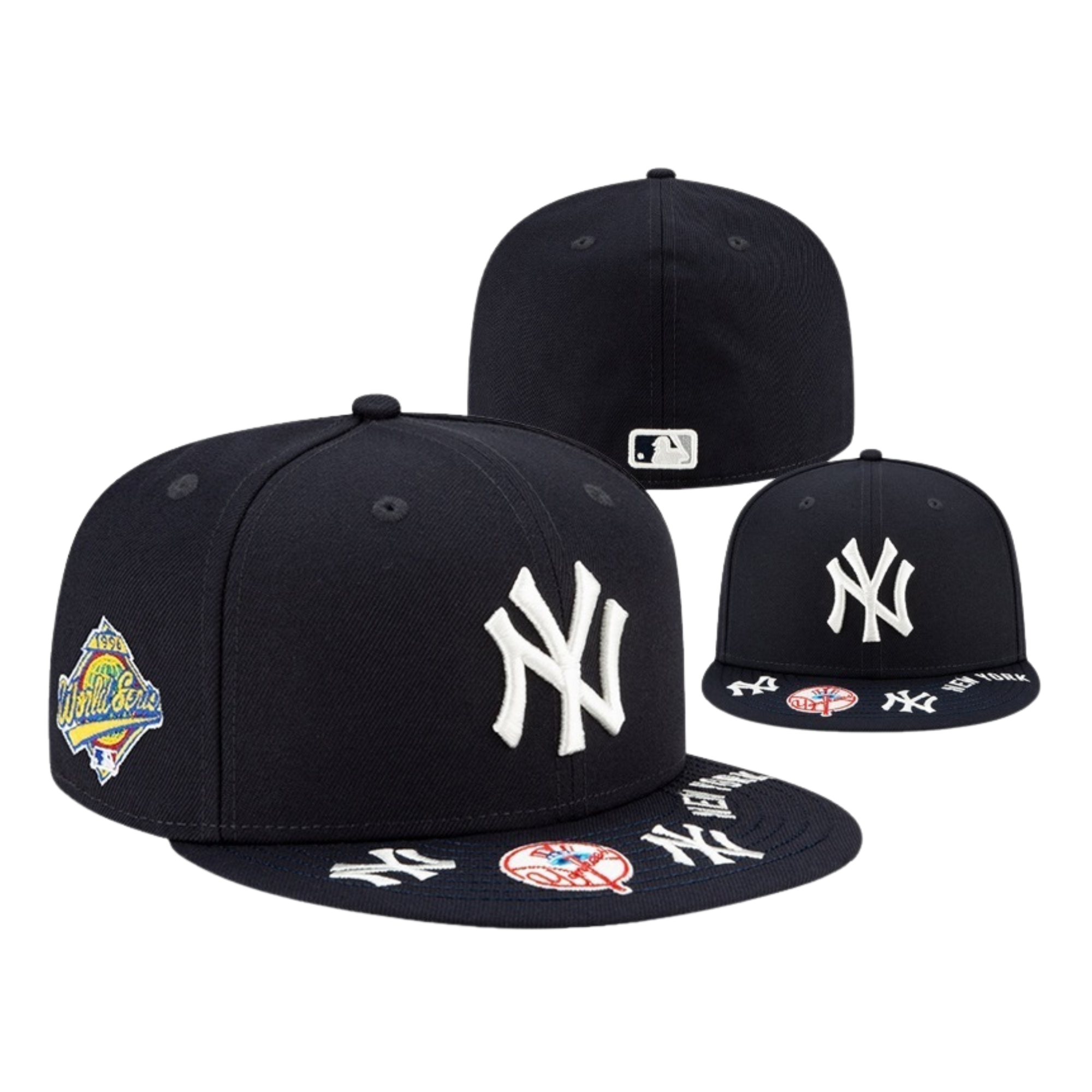 New Era Yankees 59FIFTY Fitted Black Cap – 1999 World Series Patch & Graphic Visor Design