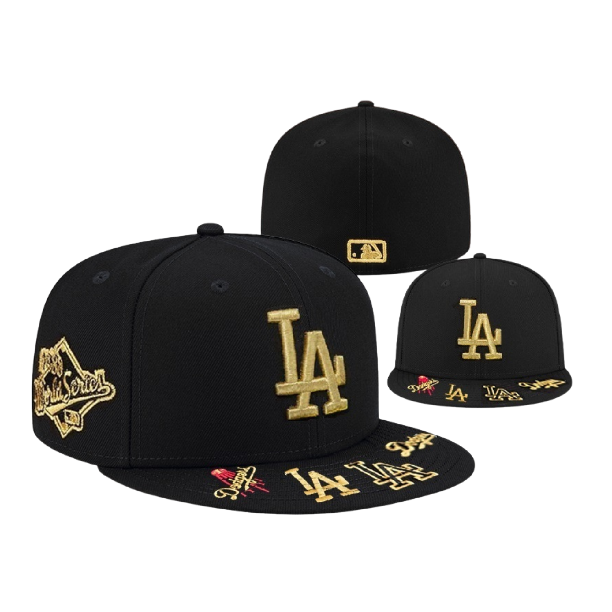 New Era LA Dodgers 59FIFTY Cap – 24K Drip Gold Fitted Hat with 1988 World Series Patch