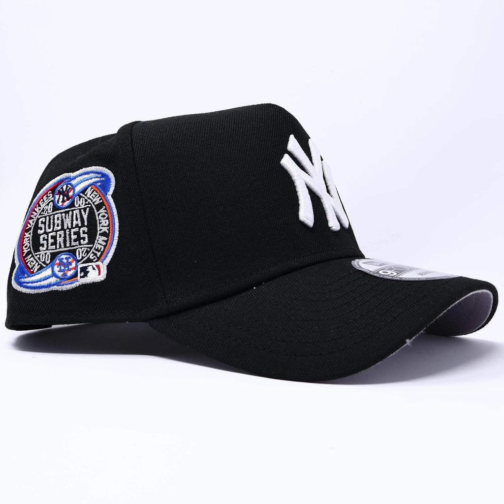 Black New York Yankees Subway Series Adjustable 9Forty A-Frame New Era Cap Hat D